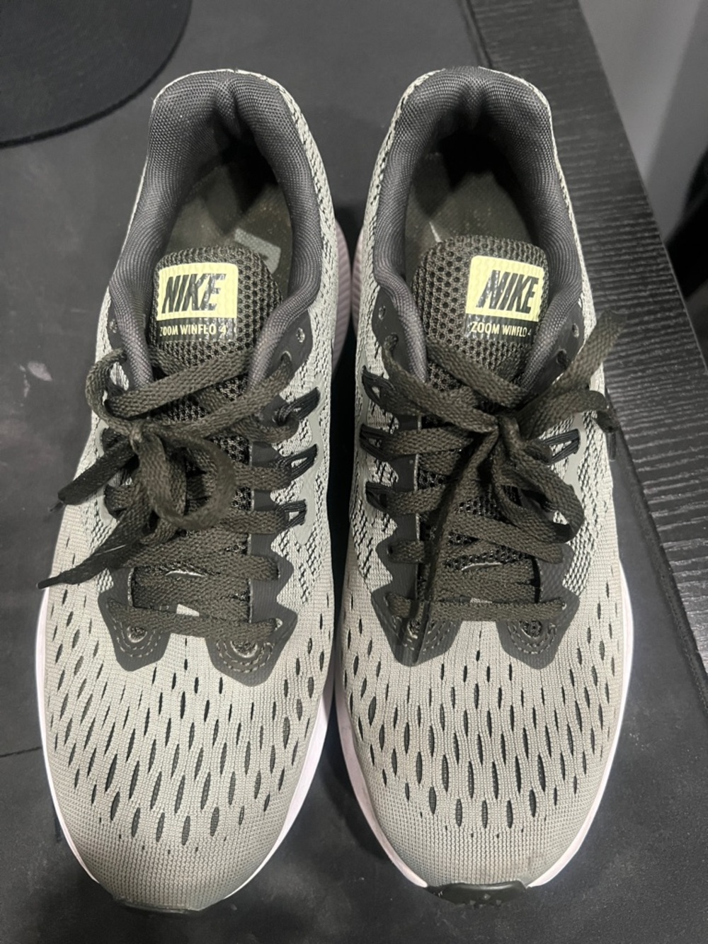 Nike Men’s Grey and Black Zoom Running Shoes